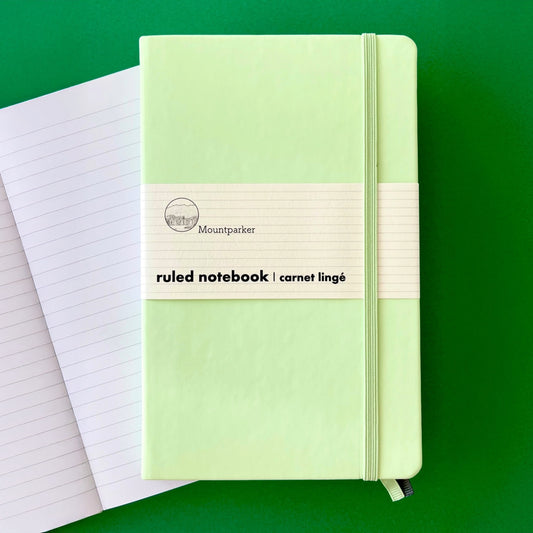 Soft-touch Hardcover Ruled Notebook (Matcha Green)