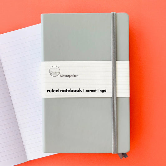 Soft-touch Hardcover Ruled Notebook (Modern Grey)