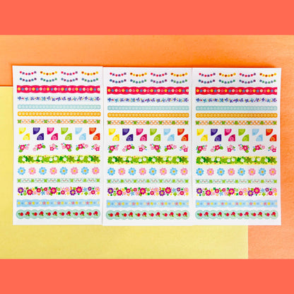 Bullet Journal Stickers (Flowers) - Pack of 3