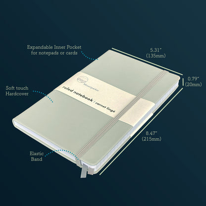 Ruled Lined Notebook Mountparker chill purple matcha green cheerful orange colour lined journal classic black macchiato brown modern grey soft touch hardcover A5