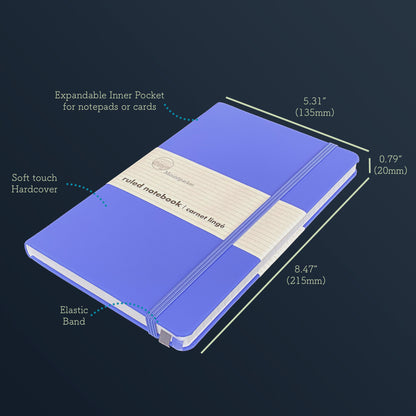 Ruled Lined Notebook Mountparker chill purple matcha green cheerful orange colour lined journal